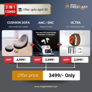 3 IN 1 COMBO SOFA,AIRPODS,SMARTWATCH